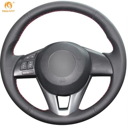 Mewant for Mazda CX-5 Mazda 3 2013-2016 Mazda 6 2014-2016 Scion iA 2016 Artificial Leather Car Steering Wheel Cover Accessories