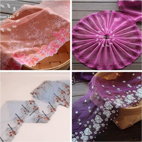 MLAEY 1Yard Exquisite Embroidered Flower Lace Trim High Quality Lace Fabric DIY Craft&Sewing Dress Clothing Accessories HB