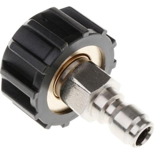Pack of 2pcs Brass Pressure Washer Quick Connect M22 to 1/4 Inch Coupler Adapter