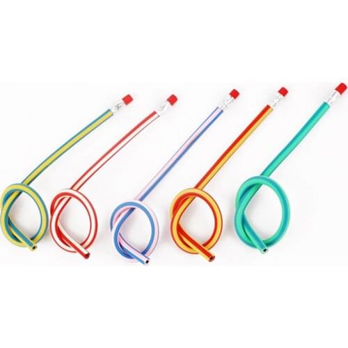 2020 New Arrival 5pcs/set Korea Cute Stationery Colorful Magic Bendy Flexible Soft Pencil Eraser Student School Office Supplies