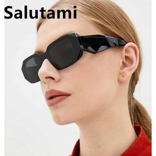 New Fashion Beige Black Sunglasses For Women Gradient Elegant Small Square Sun Glasses Female 2021 Brand Black Irregular Eyewear