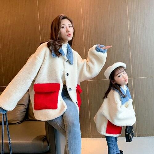 Mommy and daughter matching clothes kids clothes girls clothes for women winter mommy and me coat family jacket girls outerwear