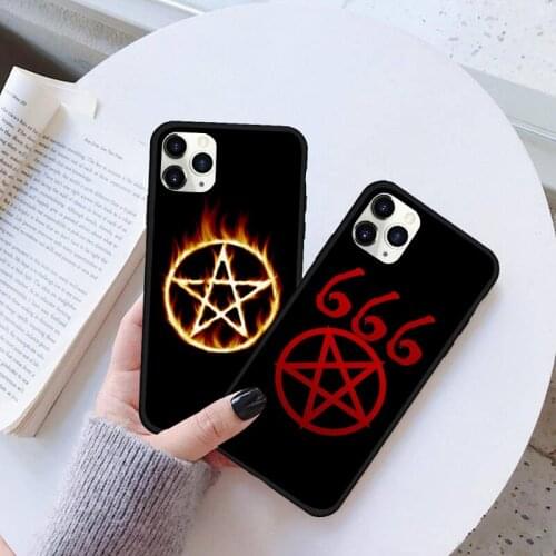 Pentagram 666 Demonic Satanic Phone Case Rubber for iPhone 11 pro XS MAX 8 7 6 6S Plus X 5S SE 2020 XR case