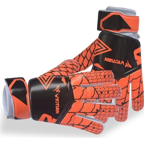 WYOTRRN Men Professional Soccer Goalkeeper Gloves Strong Thicken 3mm Latex Kids Goal Keeper De Futebol Goalie Gloves Dropship