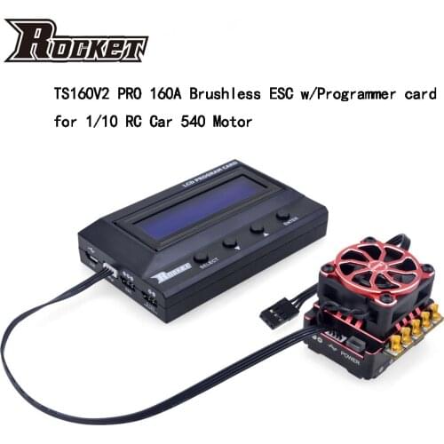 Turbo TS160V2 PRO 160A Brushless Speed Controller Sensored ESC Programmer Card for 1/10 RC Car XeRun V10 G3R V4S V5R V4R Motor