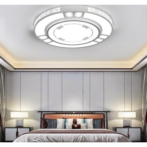 Simple and modern led round ceiling lamp warm and romantic bedroom lamp home study restaurant room lamp
