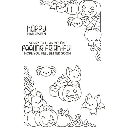 Halloween Transparent Clear stamp and cutting dies DIY Silicone Seals Scrapbooking / Card Making/Photo Album Decoration