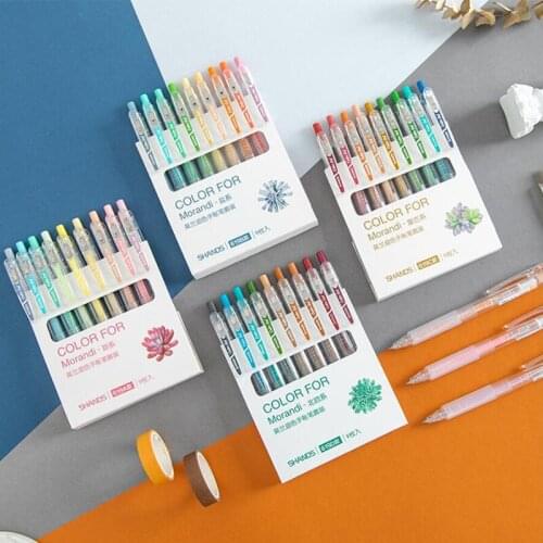 36 pcs/lot Sample 9 Colors Gel Pen Cute 0.5mm Colorful Ink Signature Drawing Pens Promotional Gift Office School Supplies