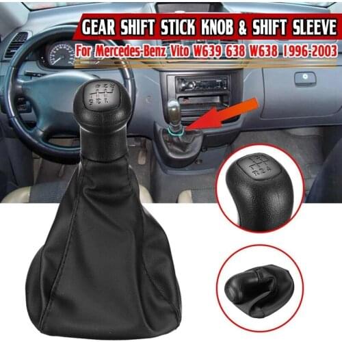 Manual Gear Shift Stick Knob Lever for Mercedes-Benz Vito W639 638 W638 1996-2003 5 Speed Shift Sleeve Gaitor Boot Cover