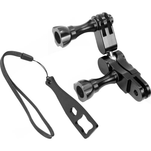 BGNing Aluminum Alloy Ball Joint Mount Adapter 360 Degree Rotation Swivel Arm Mount with Wrench for Gopro 7 6 5 Sports Camera