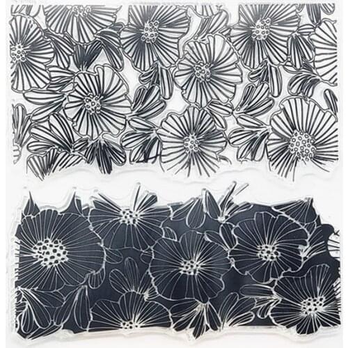 Flower Field DIY Silicone Seal Transparent Seal Craft Embossed Hand Account For Scrapbooking Album Decoration Rubber Retro Stamp