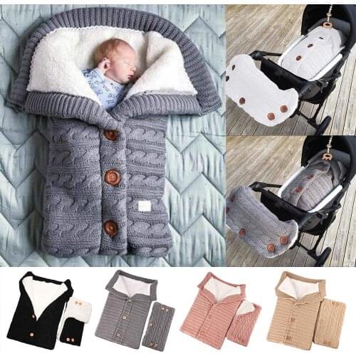 Baby Stroller Sleeping Bag Velvet Warm Bag With Gloves For Outdoors Camping