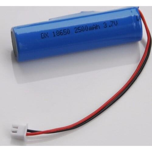 US 1-2PCS 2500mah 3.7V 18650 lithium ion rechargeable battery cell XH 2.5 Plug for audio speaker led emergency light