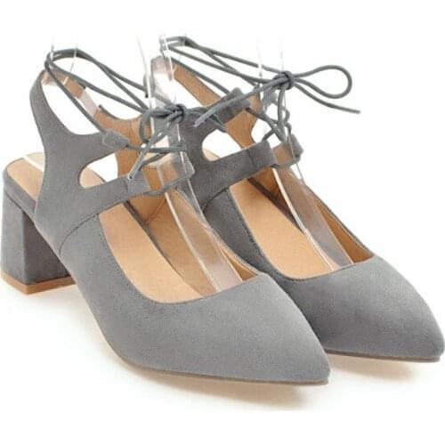 Big Size 9 10 11 12 ladies high heels women shoes woman pumps Ankle strap Roman shoes