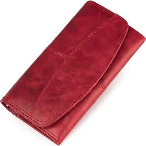 High Quality Ladies Wallet Leather Long Large Capacity Clutch Bag RFID Card Slot Wallet Wallet Mobile Phone Bag