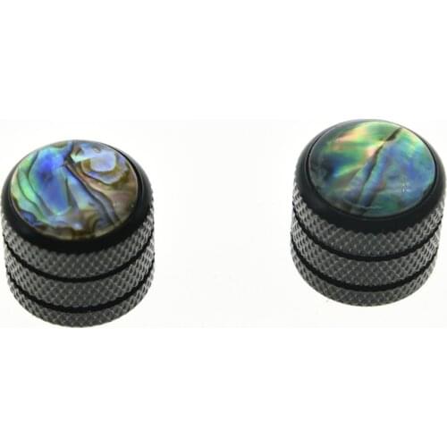KAISH 2x Gold Push on Fit for Tele Abalone Top Guitar Dome Knobs or Bass Knob