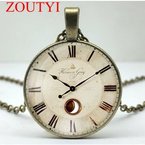 2018/ fashion hot-selling watches and clocks glass pendant necklace, men and women wear necklaces