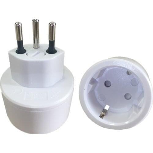 3 pin plug Travel Adapter Europ German TO Swiss plugs 10A 250V Power Plug EU to Swiss Electrical Plug with Fuse