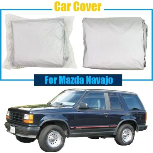 Cawanerl Car Cover SUV Anti UV Sun Rain Snow Scratch Resistant Cover Sun Shade Dust Proof For Mazda Navajo
