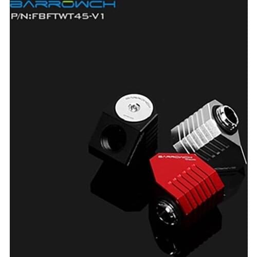 Barrowch PC water cooling Rotary Fittings tube connector 45 degree G1/4 Adapter ( Male to Female) water cooler FBFTWT45-V1