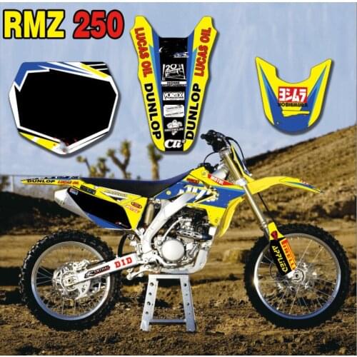 Free Customized GRAPHICS Personalised Stickers Motorcycle Decos Kits For SUZUKI RMZ250 RMZ-250 RM250Z 250RMZ 2006 2007 2008 2009