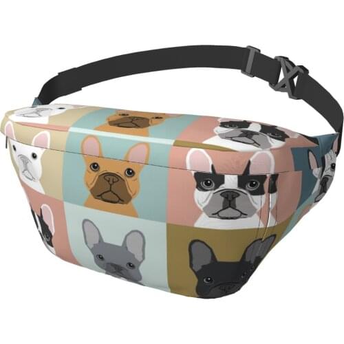 NOISYDESIGNS Women Sling Shoulder Bag Anti-Theft Crossbody Bag Cartoon French Bulldog Print Travel Messenger Casual Chest Bag