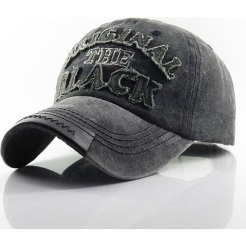 Washed Cotton Baseball Cap Snapback Hat For Men Hip Hop Fitted Caps Women Casual Letter Casquette Retro Bone gorras