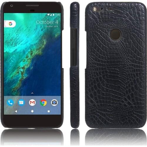 For Google Pixel Case Crocodile Grain Hard PC with PU Leather Back Cover Phone Case for Google Pixel 5.0" Hard Cover