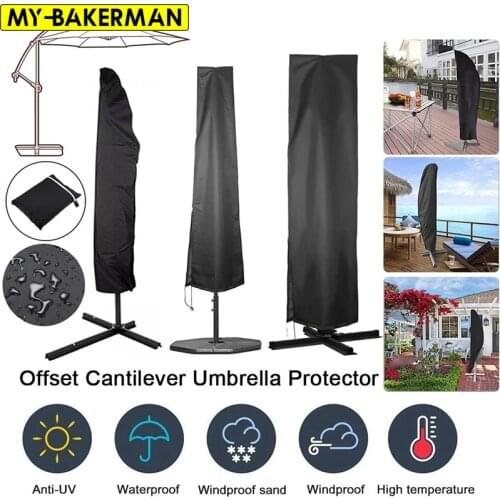 Umbrella Cover Furniture Kitchen Waterproof Cover Garden Weatherproof Patio Cantilever Parasol Rain Cover Accessories With Bag