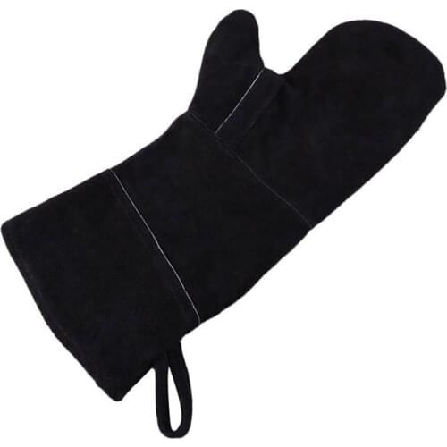 Extreme Heat Fire Resistant Gloves Leather Perfect for Fireplace Stove Oven Grill Welding BBQ Pot Holder