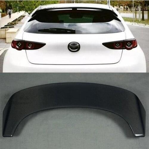 FOR 2019 2020 NEW Mazda 3 Hatchback Accessories ReaL Carbon Fiber Roof Spoiler Mazda3 Car Rear Window Tail Wing M3 Decorative