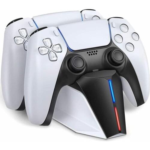 Dual Fast Charger For Sony PlayStation5 Wireless Controller Type-C USB Charging Cradle Dock Station For PS5 Joystick Gamepads