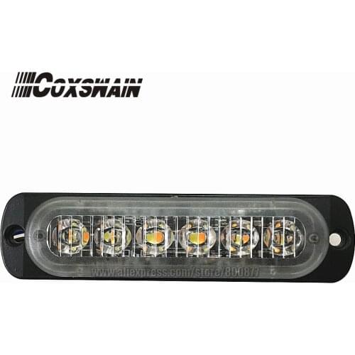 Coxswain Dual color Car Truck LED Grille Traffic Light Head 12 LED Surface Mount Strobe Emergency Safety Warning Light 12-24V