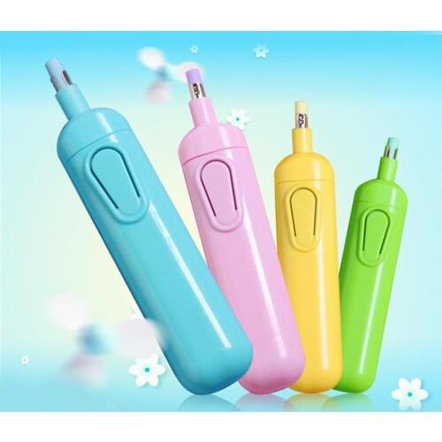 Electric Fan Rubber Eraser Fan Battery Operated Automatic Drawing Sketch Eraser School Supplies Stationery Child Day Gift