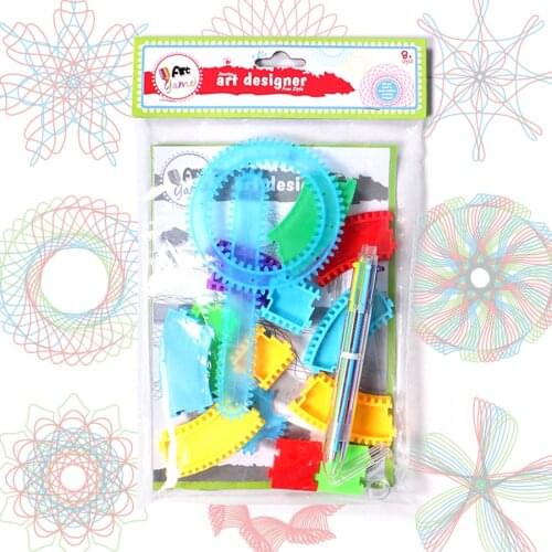 Drawing Toy Track Model Spirograph Spiral Designs with Colorful Pen Toy Set for Children,Educational Learning Art Painting Kit