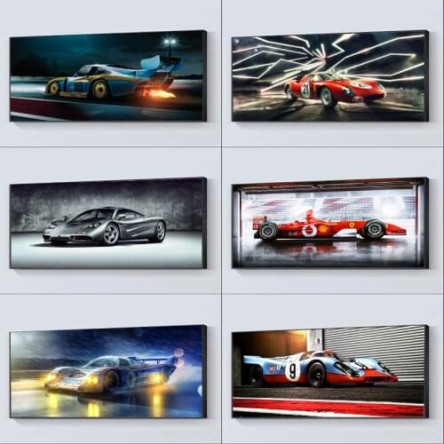 Classic 24 Hours of Le Mans on Painting Poster Printmaking HD Pictures Printed on Canvas Used for Room Home Decor Wall Art