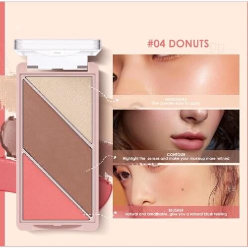 Makeup Palette Cosmetic Kit Complexion Palette with Highlighter Bronzer Blush Powder Highlighter Bronzer Blush Women Cosmetics