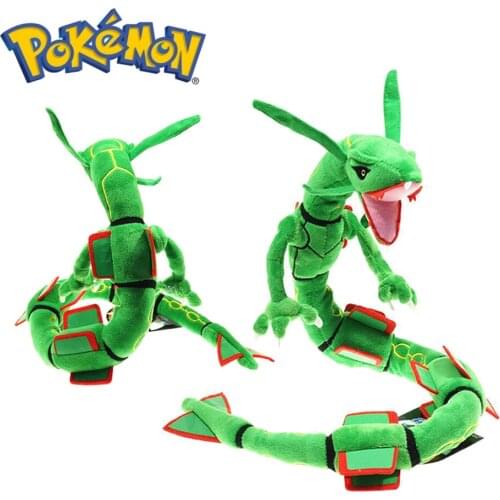80CM Cute Pokemon Rayquaza Plush Dolls Toy Kawaii Cartoon Anime Pokémon Short Stuffed Model Doll Children Birthday Toy Cool Gift