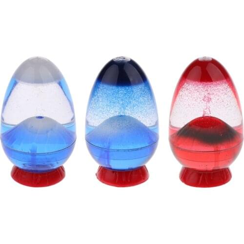 Cute and Fun Egg Volcano Eruption Liquid Hourglass Sand Timer Home/Office Desk Accessories Decoration