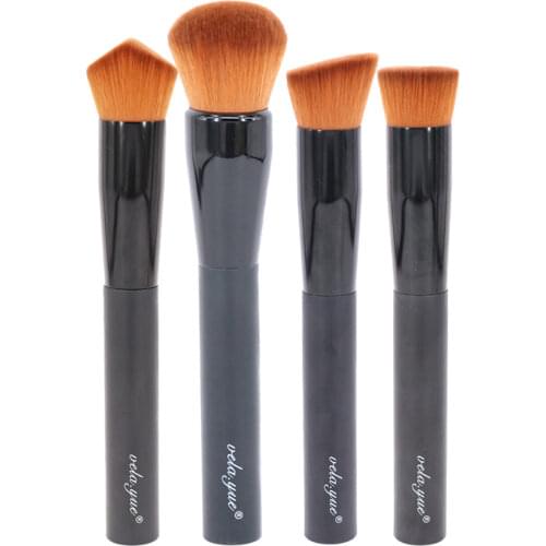 Vela.yue Makeup Brushes Set 4pcs Kabuki Brush Face Powder Foundation Blush Bronzer Cream Multitasker Cosmetics Beauty Tools Kit