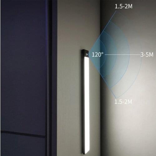 10 18 20 40CM Under Cabinet Night Light Motion Sensor Closet Light Kitchen Bedroom Lighting Wall Lamp with Magnetic Strip Led