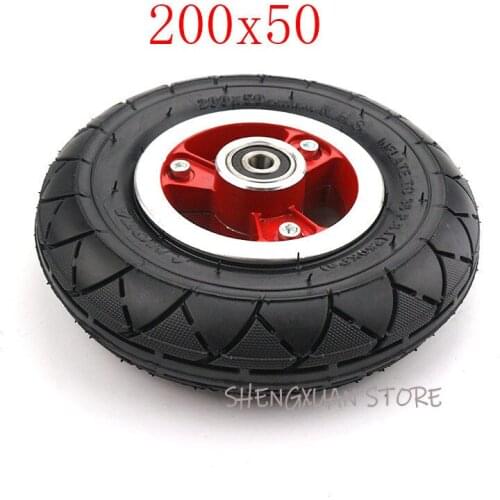 200*50 Electric Scooter Wheel Electric Vehicle Pneumatic Tire Inner Tube with Alloy Rim 8 Inch Scooter Wheel 200x50 Tire