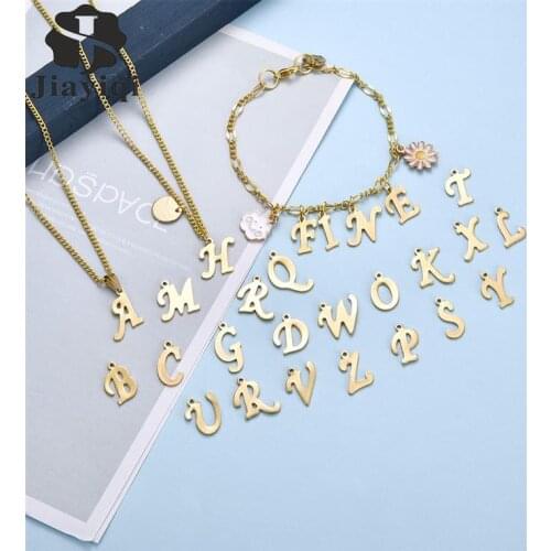 26Pcs Alphabet a to z Charms Pendants DIY Jewelry Making Letter Name DIY Necklace Bracelet For Women Pendant Jewelry Gift