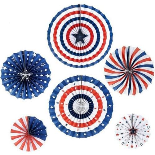 6pcs 4th of July Patriotic Party Decro American Independence Day Party Decor for Home Restaurant American Anniversary