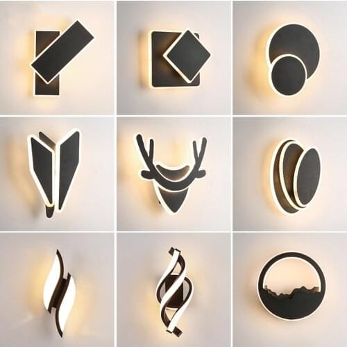Simple New Modern Led Wall Lamps for Study Living Room Bedroom Bedside Aisle Corridor Hall Luminaire Home Lights Indoor Lighting