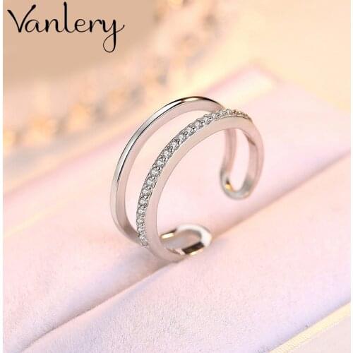 Romantic Charming Open Crystal Chains Ring for Women Vintage Boho Party Rings Gothic Punk Jewelry Gifts for Girls