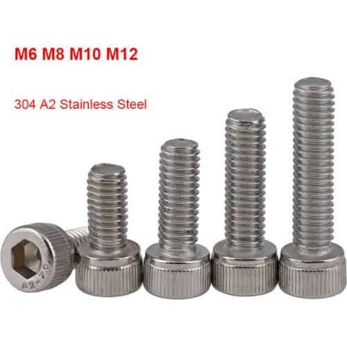 M6 M8 M10 M12 Left Threaded Hexagon Hex Socket Cap Head Screw 304 Stainless Steel Reverse Thread Left Tooth Allen Screw Bolts