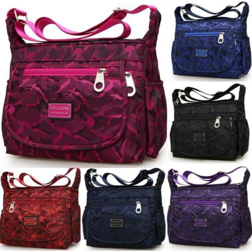 Waterproof Handbag Single-shoulder Messenger Crossbody Bag Nylon Purse Travel Women Lady
