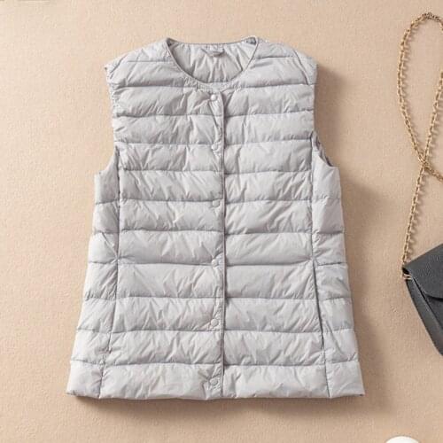SEDUTMO Winter Plus Size 3XL Duck Down Women Vest Slim Short Waistcoat Autumn Ultra Light Thin Puffer Jacket Parkas ED1293
