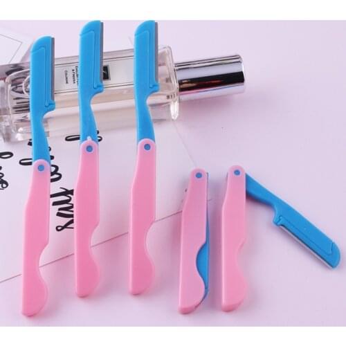 1Pcs Portable Foldable Eyebrow Trimmer Eyebrows Blade Kit Folding Replaceable Shaver Facial Hair Removing Razors Makeup Tools